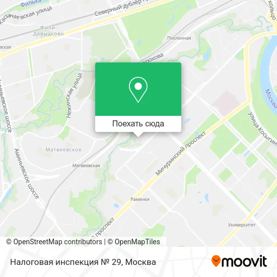 Карта Налоговая инспекция № 29