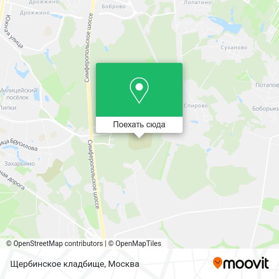 Карта Щербинское кладбище