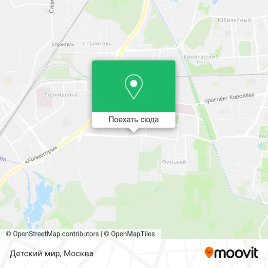 Карта Детский мир