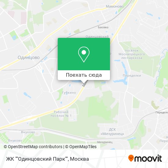 Карта ЖК ""Одинцовский Парк""
