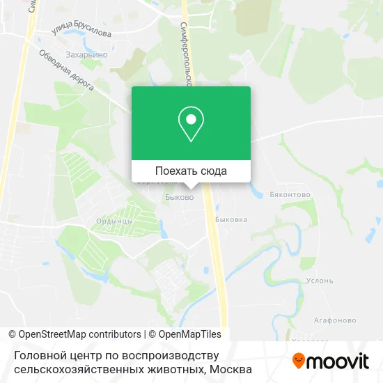 Карта Головной центр по воспроизводству сельскохозяйственных животных