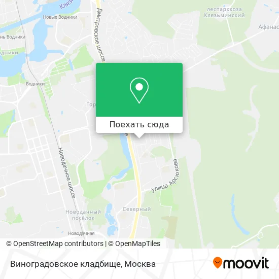 Карта Виноградовское кладбище
