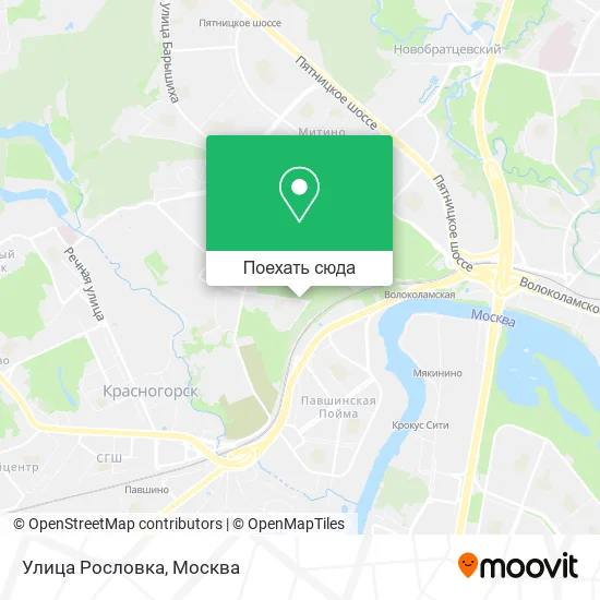 Карта Улица Рословка