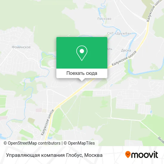 Карта Управляющая компания Глобус