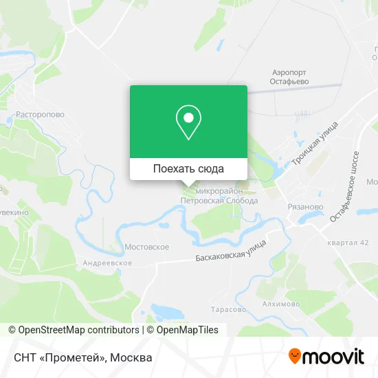 Карта СНТ «Прометей»