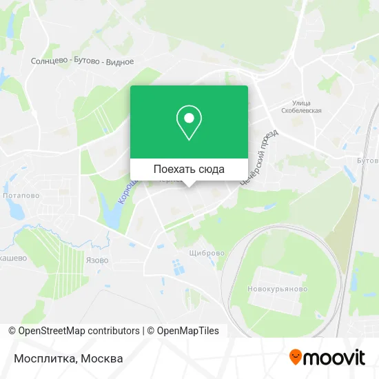 Карта Мосплитка