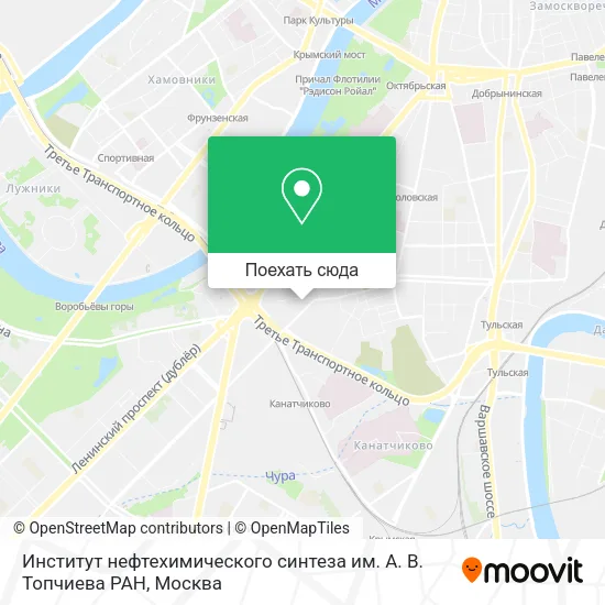 Карта Институт нефтехимического синтеза им. А. В. Топчиева РАН