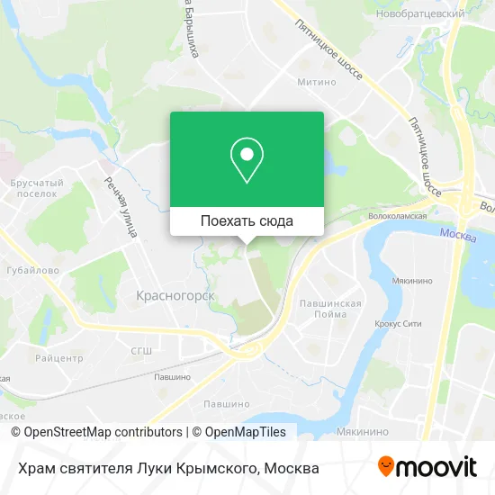 Карта Храм святителя Луки Крымского