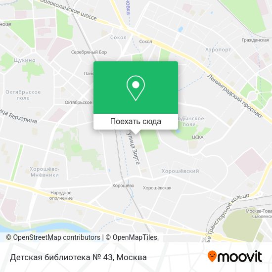 Карта Детская библиотека № 43