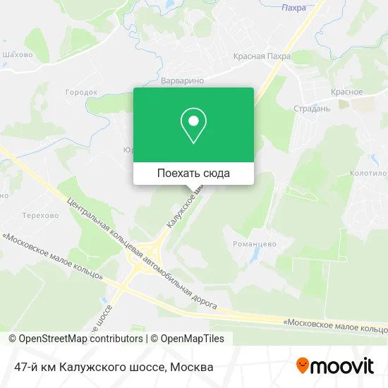 Карта 47-й км Калужского шоссе