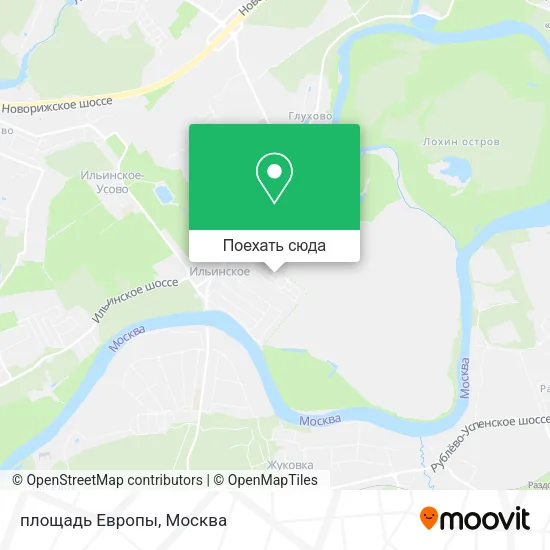 Карта площадь Европы