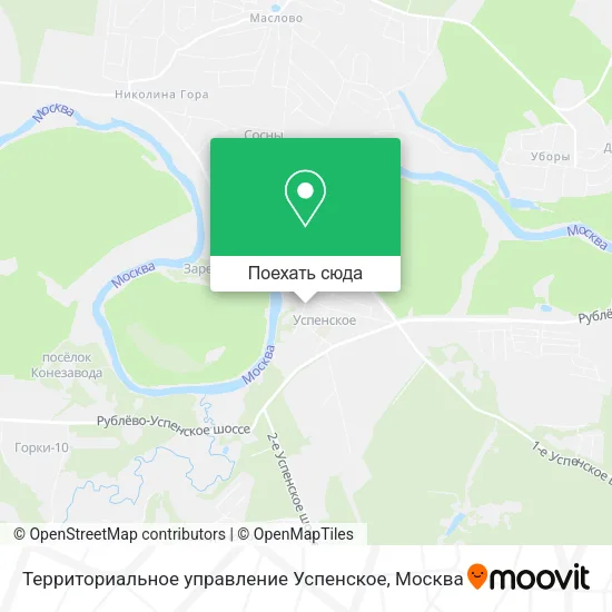 Карта Территориальное управление Успенское