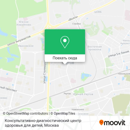 Карта Консультативно-диагностический центр здоровья для детей