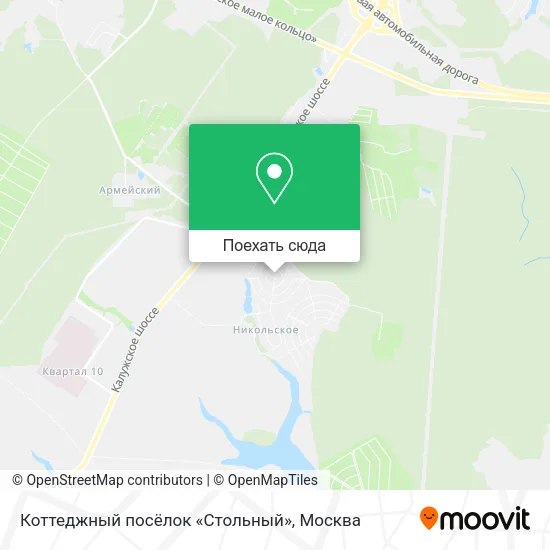 Карта Коттеджный посёлок «Стольный»