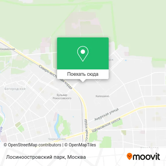 Карта Лосиноостровский парк