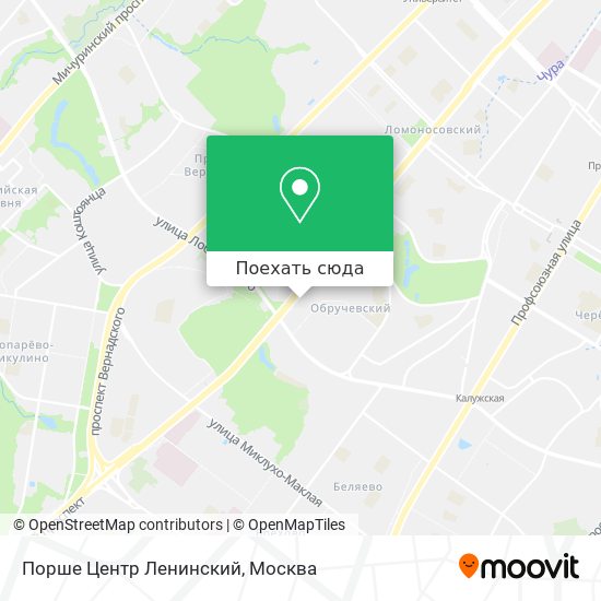 Карта Порше Центр Ленинский