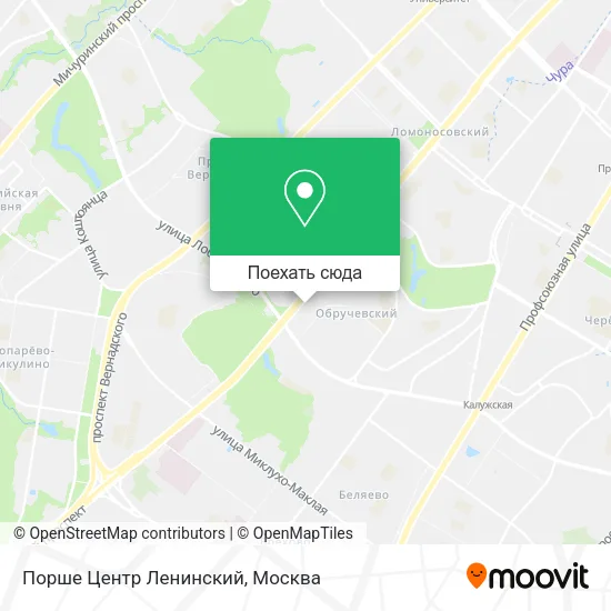 Карта Порше Центр Ленинский