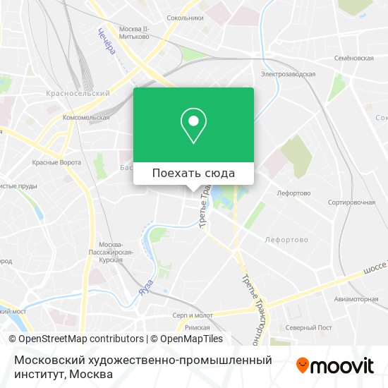 Карта Московский художественно-промышленный институт