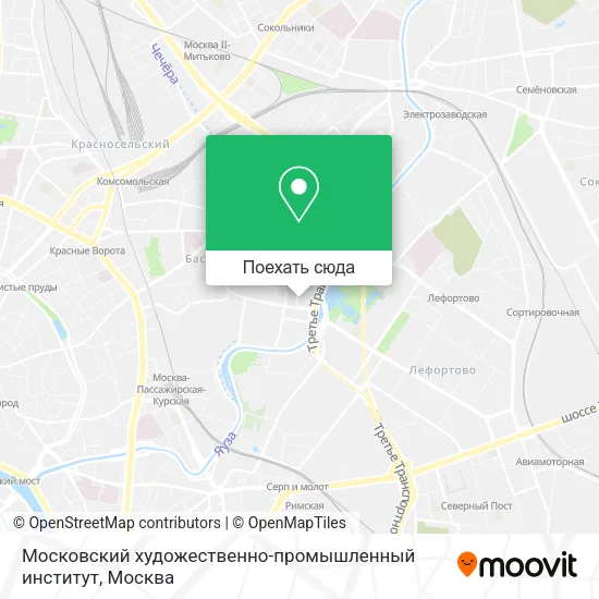Карта Московский художественно-промышленный институт