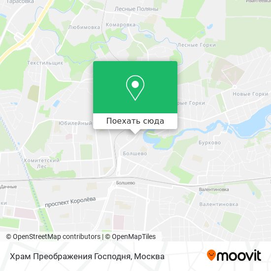 Карта Храм Преображения Господня