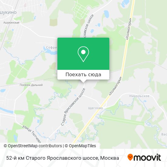 Карта 52-й км Старого Ярославского шоссе