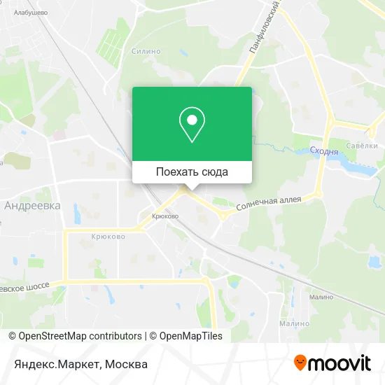 Карта Яндекс.Маркет