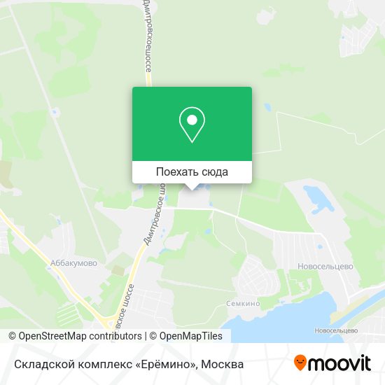 Карта Складской комплекс «Ерёмино»