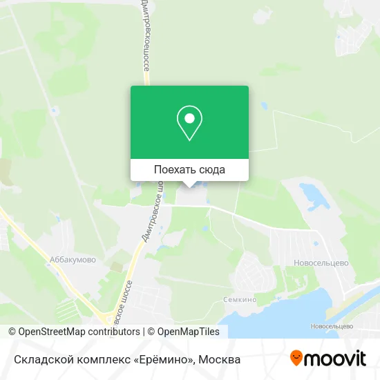Карта Складской комплекс «Ерёмино»