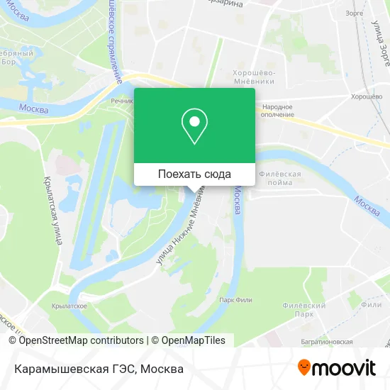 Карта Карамышевская ГЭС