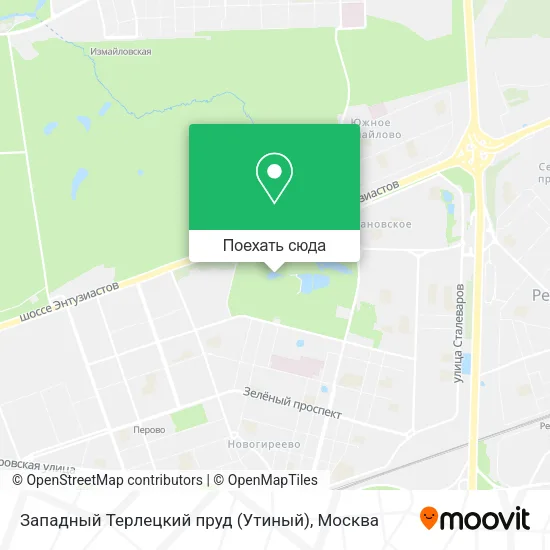 Карта Западный Терлецкий пруд (Утиный)