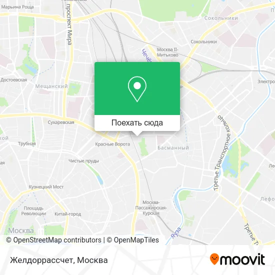 Карта Желдоррассчет