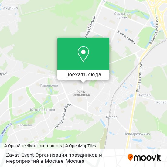 Карта Zavas-Event Организация праздников и мероприятий в Москве
