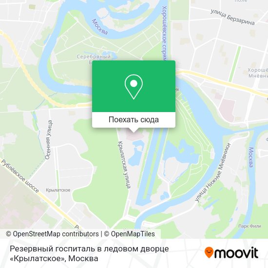 Карта Резервный госпиталь в ледовом дворце «Крылатское»