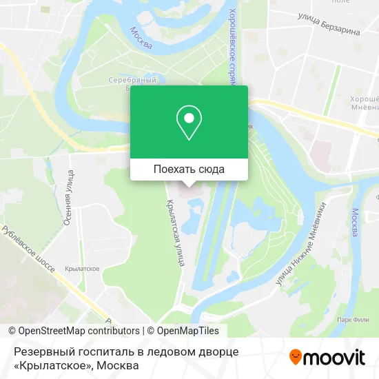 Карта Резервный госпиталь в ледовом дворце «Крылатское»