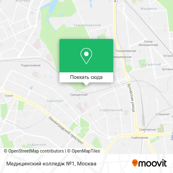 Карта Медицинский колледж №1