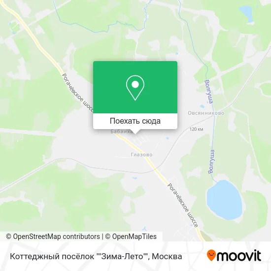 Карта Коттеджный посёлок ""Зима-Лето""