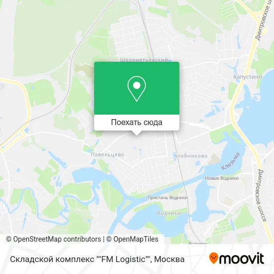 Карта Складской комплекс ""FM Logistic""