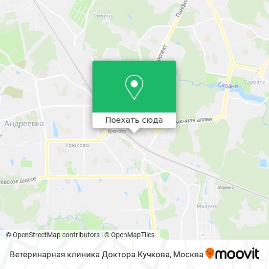 Карта Ветеринарная клиника Доктора Кучкова