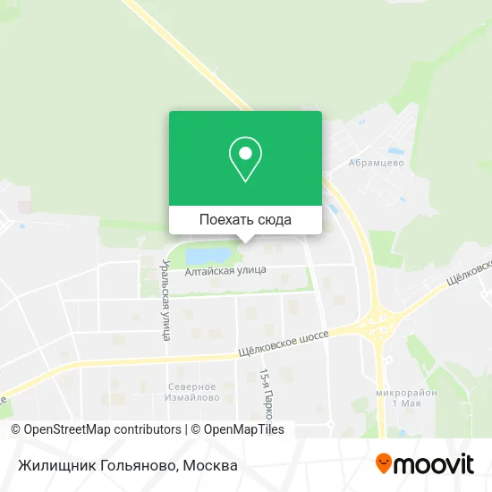 Карта Жилищник Гольяново