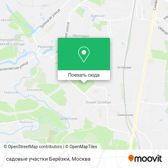 Карта садовые участки Берёзки