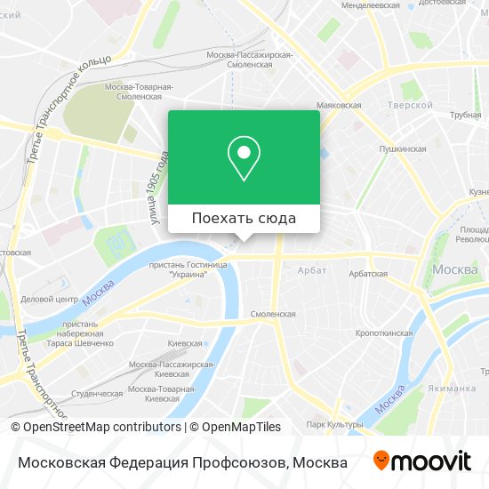 Карта Московская Федерация Профсоюзов