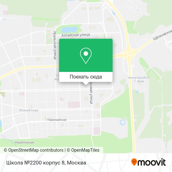 Карта Школа №2200 корпус 8