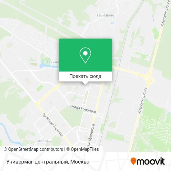 Карта Универмаг центральный
