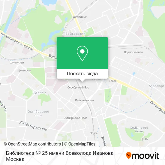 Карта Библиотека № 25 имени Всеволода Иванова