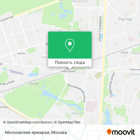 Карта Московские ярмарки