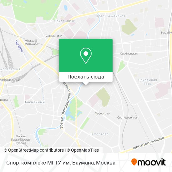 Карта Спорткомплекс МГТУ им. Баумана