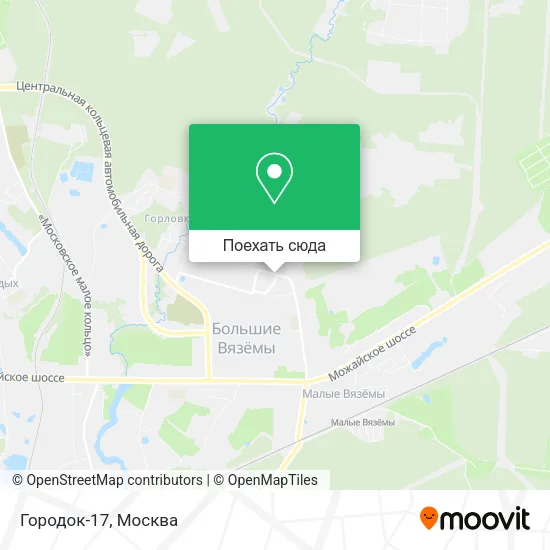 Карта Городок-17
