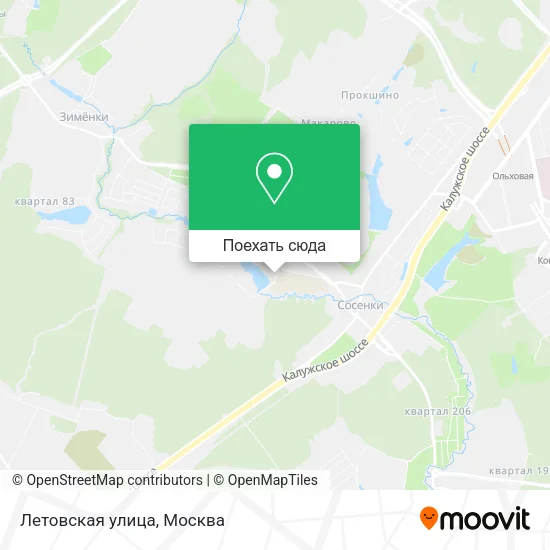 Карта Летовская улица