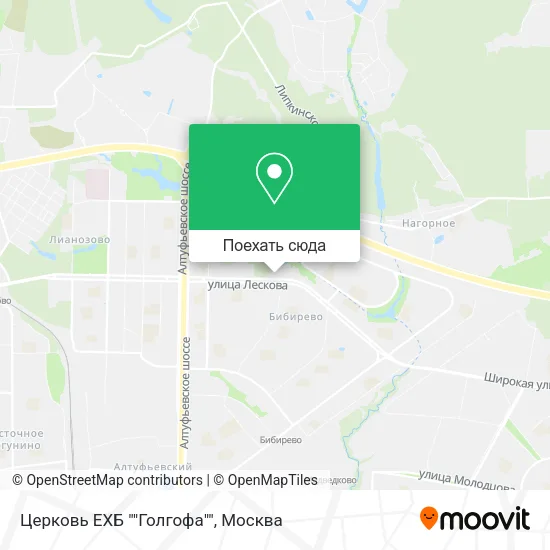 Карта Церковь ЕХБ ""Голгофа""