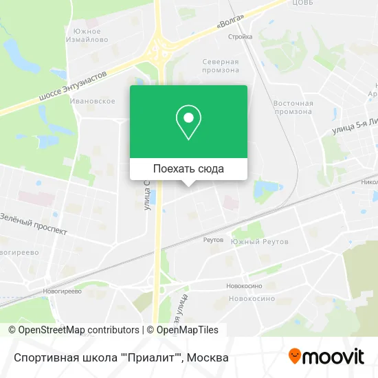 Карта Спортивная школа ""Приалит""